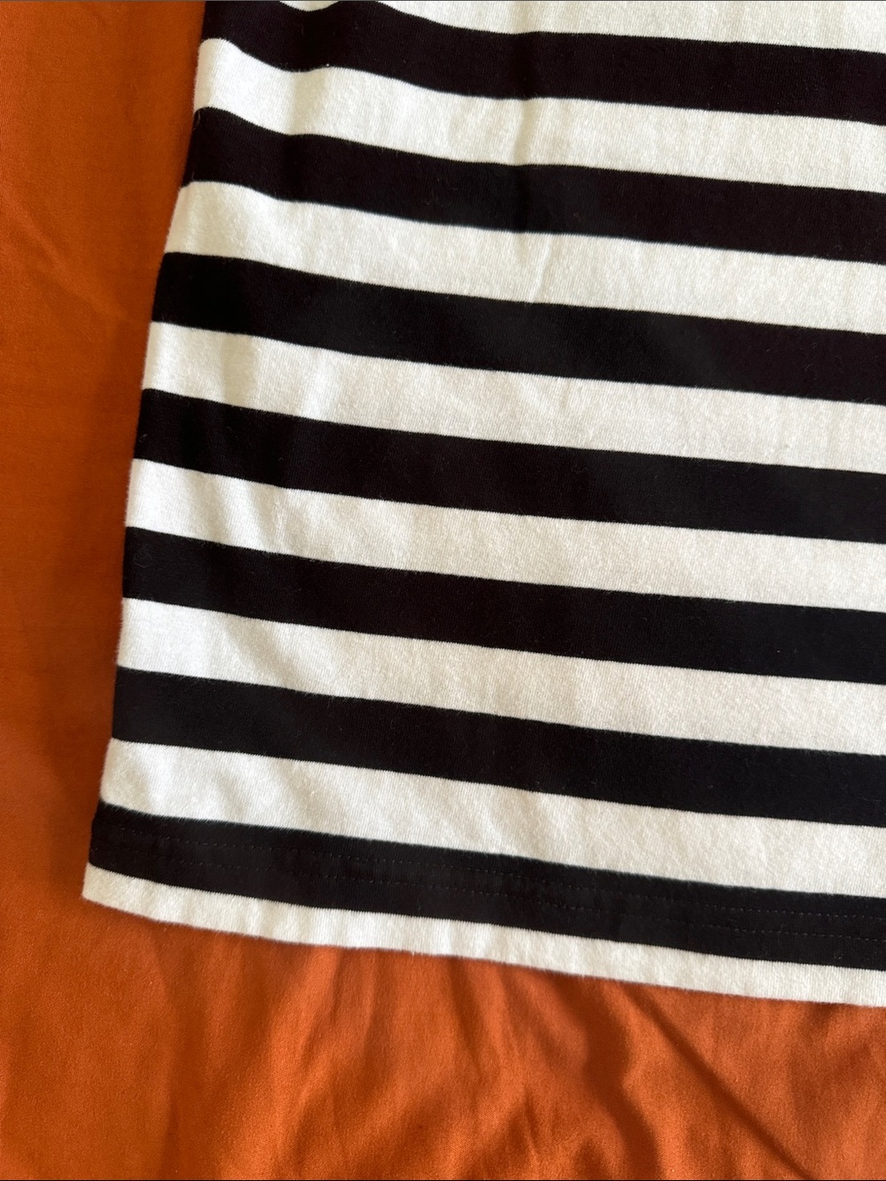Classic Black & White Striped Crew Neck T‑Shirt - Picture 7 of 7